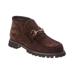 Gucci Horsebit Suede Bootie, Black